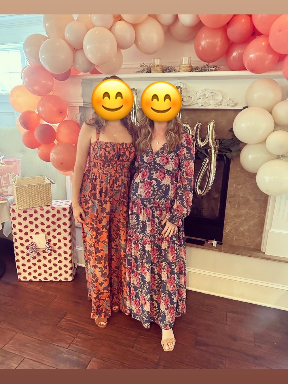 Fall Floral Maternity Baby Shower/Family Photo Dress